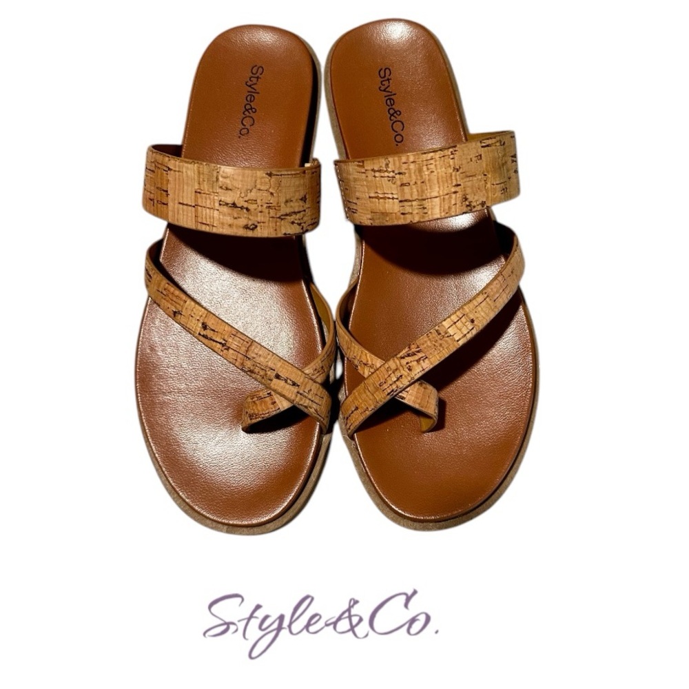 Womens Style&Co. Cordeliaa slip-on strappy flat sandals. - Picture 3 of 4